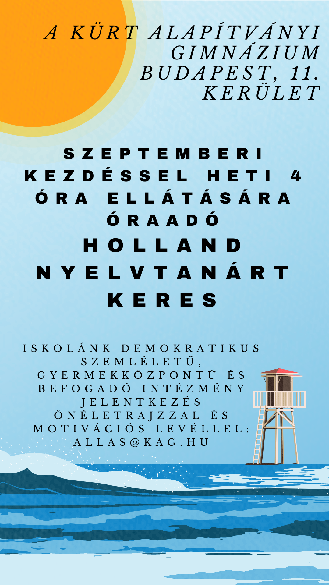 Álláshirdetés - Holland nyelvtanár